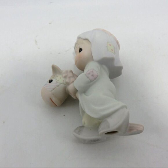 PRECIOUS MOMENTS Trail To Bethlehem Figurine Child with Hobby Horse 1995 - Picture 9 of 12